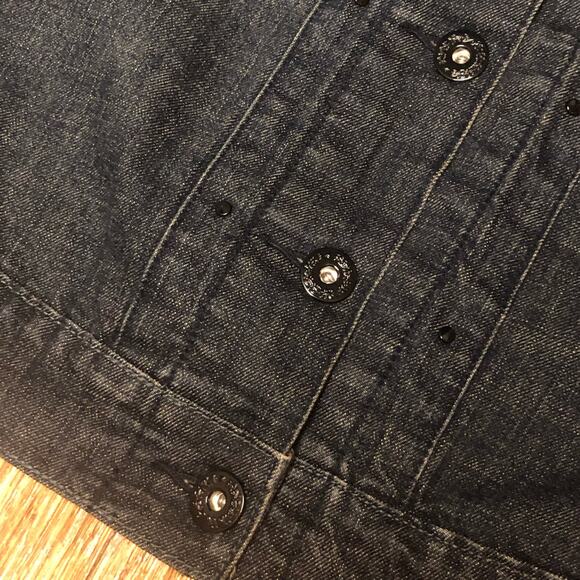 Levi Strauss Signature Dark Wash Embellishment Jean Jacket Size Large - Picture 4 of 11
